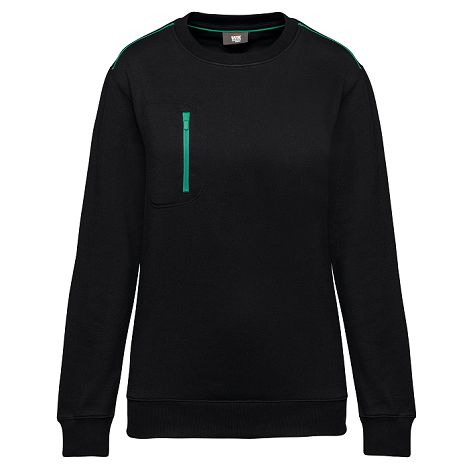  Sweat-shirt Day To Day zip poche contrastée unisexe