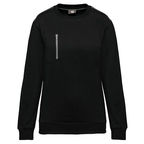  Sweat-shirt Day To Day zip poche contrastée unisexe