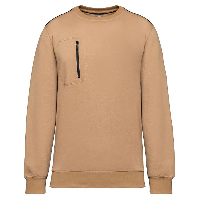  Sweat-shirt Day To Day zip poche contrastée unisexe