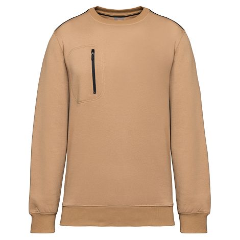  Sweat-shirt Day To Day zip poche contrastée unisexe