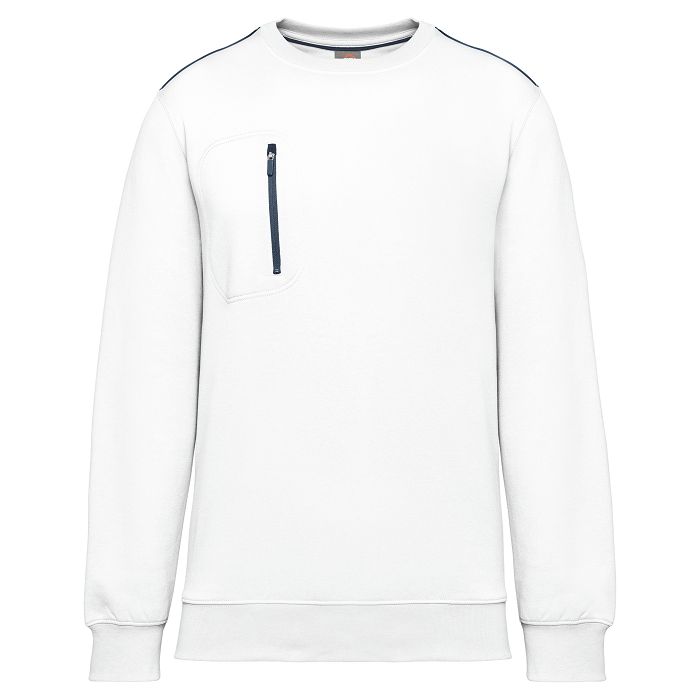  Sweat-shirt Day To Day zip poche contrastée unisexe