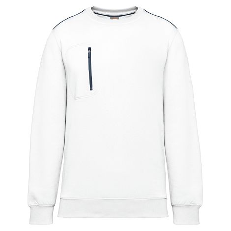  Sweat-shirt Day To Day zip poche contrastée unisexe