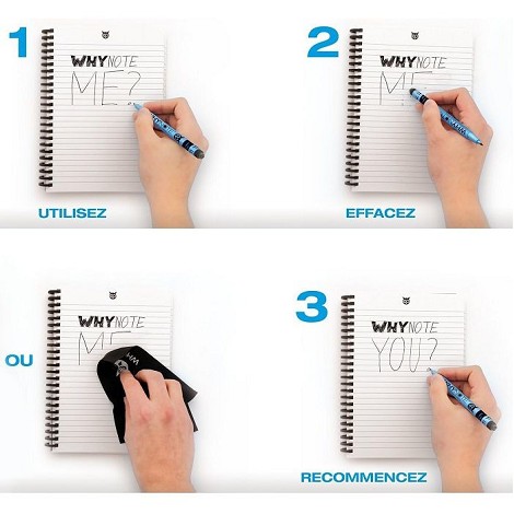 Bloc notes réutilisable