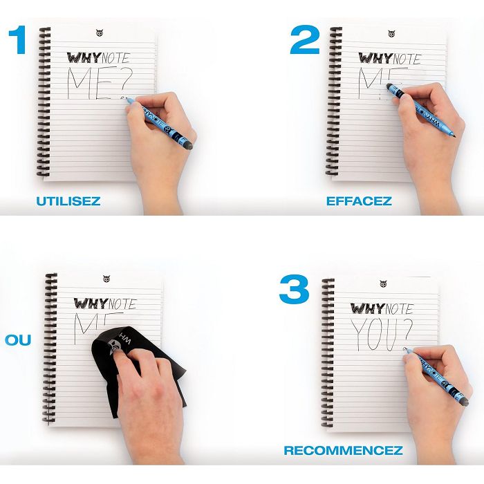  Bloc notes réutilisable A5 sans kit de nettoyage