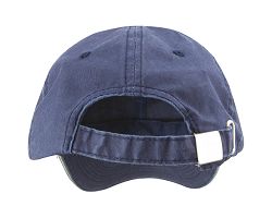 Casquette coton fine ligne lavé avec visière sandwich