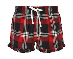 Short femme à motif tartan