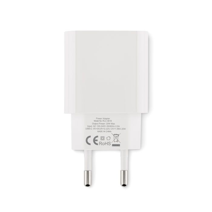  Chargeur USB 20W 2 ports, prise