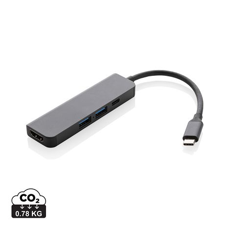  Hub avec entrée HDMI en aluminium recyclé Terra RCS