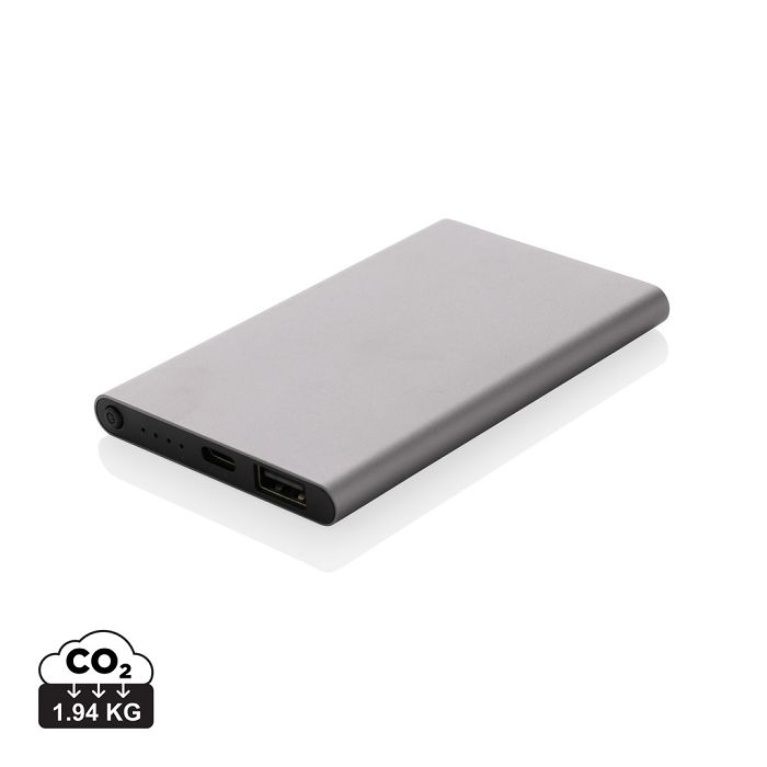  Powerbank 4000mAh en plastique recyclé/aluminium RCS