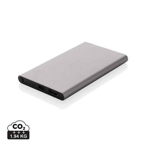  Powerbank 4000mAh en plastique recyclé/aluminium RCS