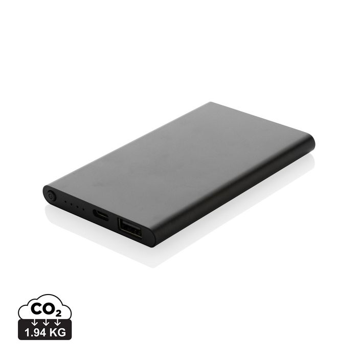  Powerbank 4000mAh en plastique recyclé/aluminium RCS