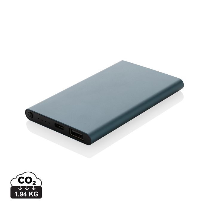  Powerbank 4000mAh en plastique recyclé/aluminium RCS