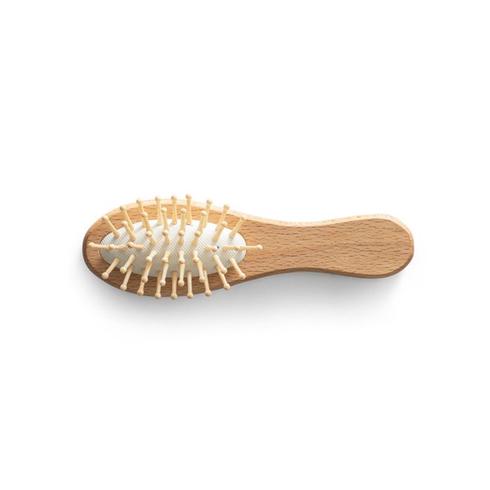  Brosse à cheveux en bois avec dents en bambou