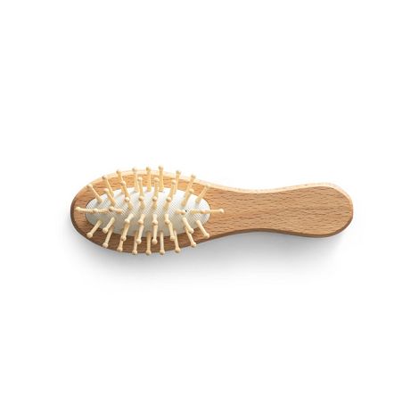  Brosse à cheveux en bois avec dents en bambou