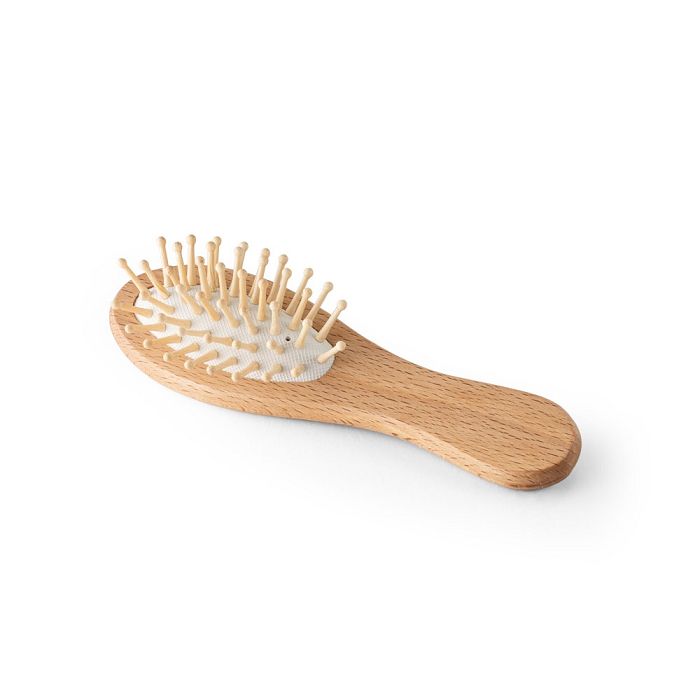  Brosse à cheveux en bois avec dents en bambou