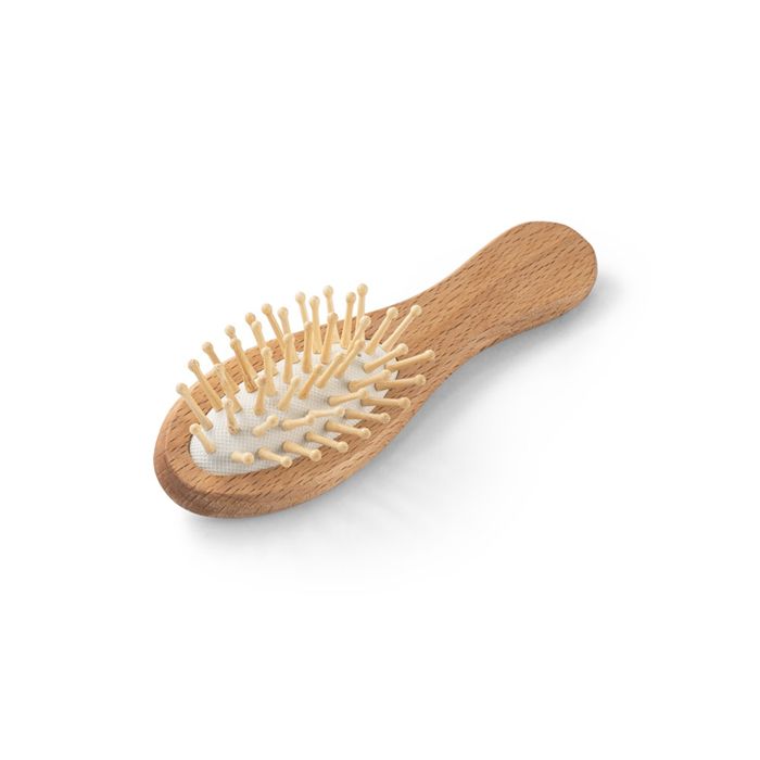  Brosse à cheveux en bois avec dents en bambou