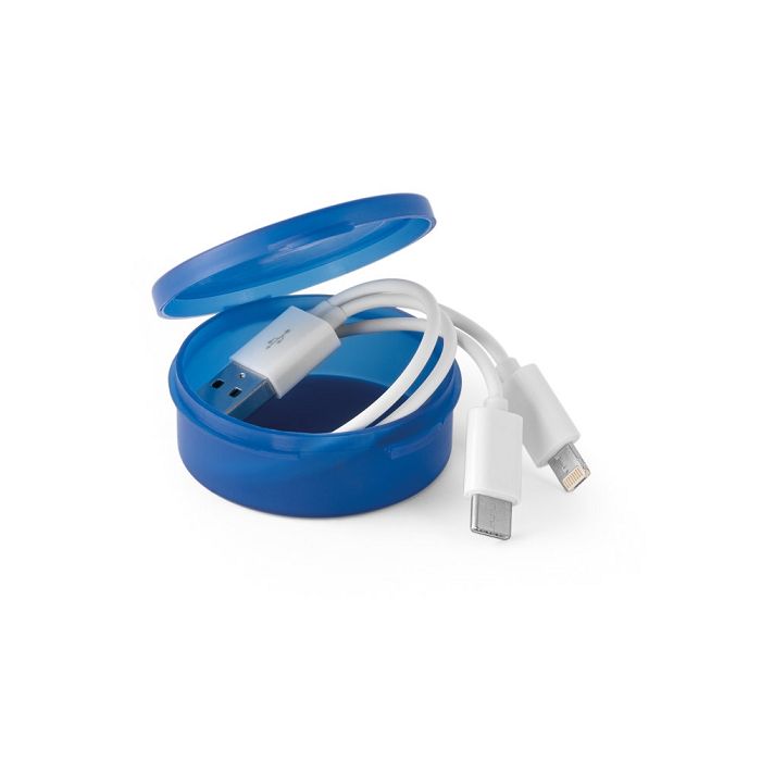  Cable USB avec connecteur 3 en 1en ABS et PVC