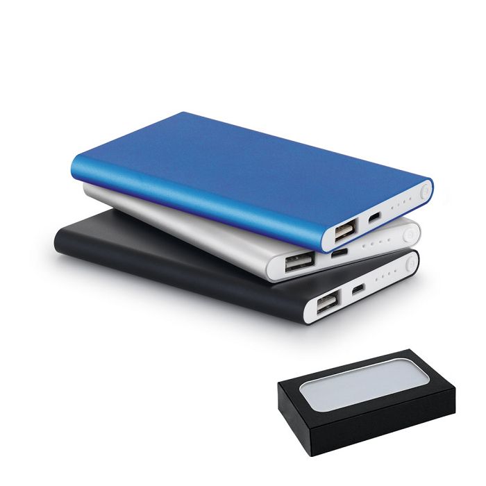  Batterie portable en aluminium avec capacité de 4000mAh