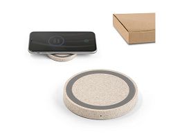 Chargeur sans fil en ABS et fibre de paille de blé