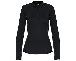 Haut de sport manches longues ¼ zip femme