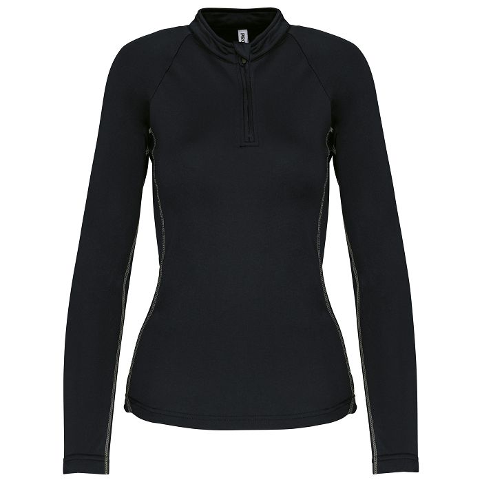  Haut de sport manches longues ¼ zip femme