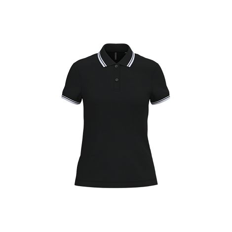 Polo femme manches courtes à rayures