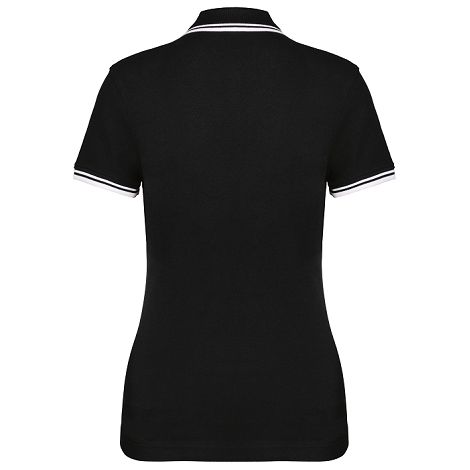 Polo femme manches courtes à rayures