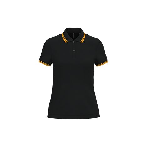 Polo femme manches courtes à rayures