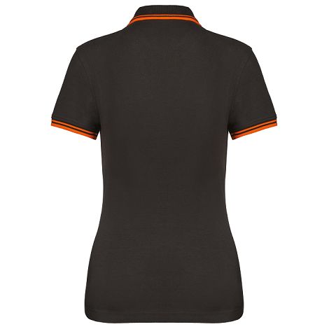 Polo femme manches courtes à rayures