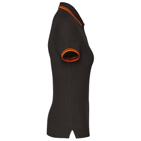 Polo femme manches courtes à rayures