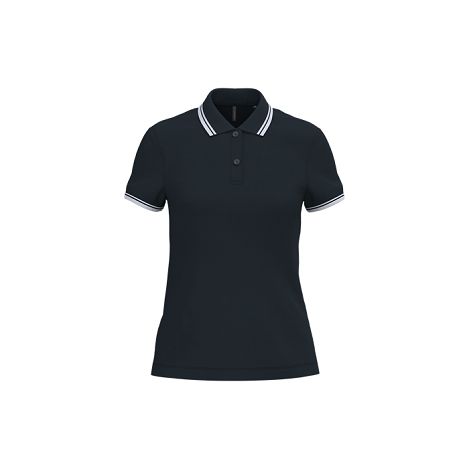 Polo femme manches courtes à rayures