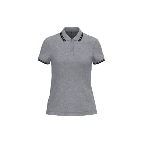 Polo femme manches courtes à rayures