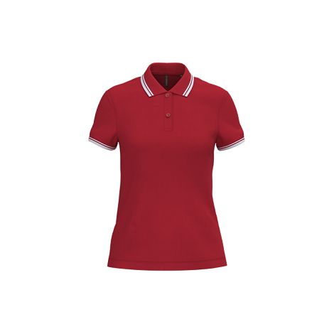 Polo femme manches courtes à rayures