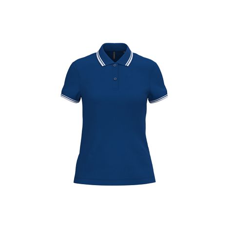 Polo femme manches courtes à rayures