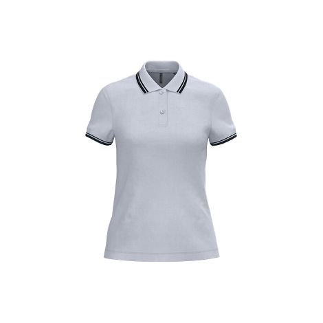 Polo femme manches courtes à rayures
