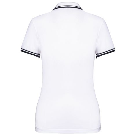 Polo femme manches courtes à rayures