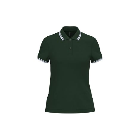 Polo femme manches courtes à rayures