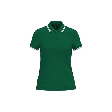 Polo femme manches courtes à rayures