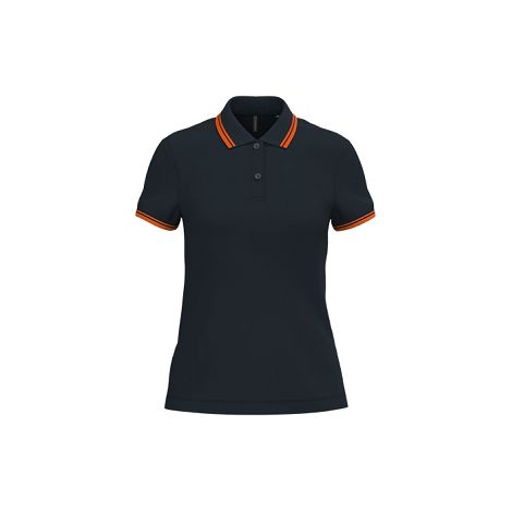 Polo femme manches courtes à rayures