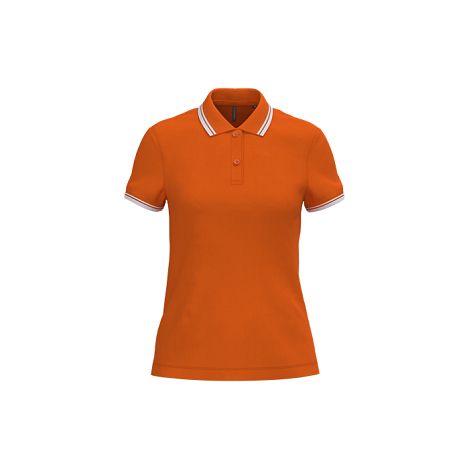 Polo femme manches courtes à rayures