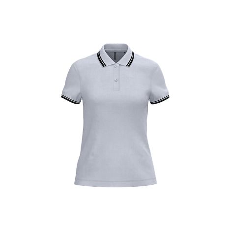Polo femme manches courtes à rayures