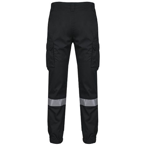  Pantalon cargo unisexe avec bas élastiqué et bande réfléchissante