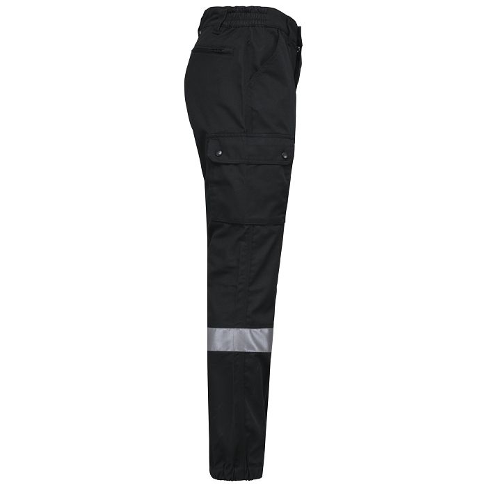  Pantalon cargo unisexe avec bas élastiqué et bande réfléchissante