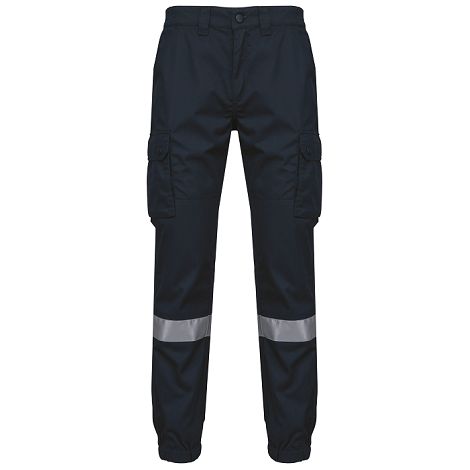  Pantalon cargo unisexe avec bas élastiqué et bande réfléchissante