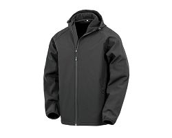 Veste softshell recyclée 3 couches à capuche homme