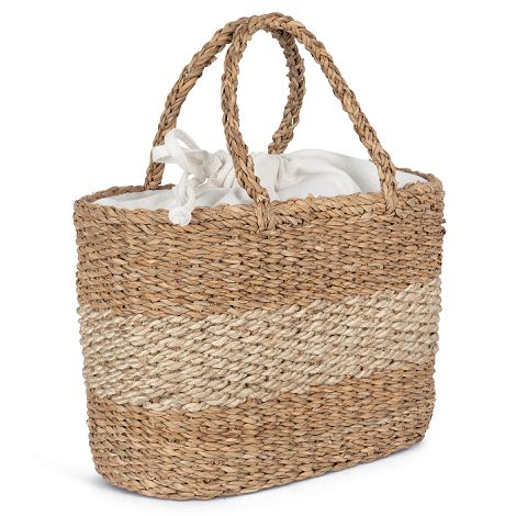  Sac panier en jute et jonc de mer