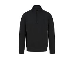 Sweat-shirt col zippé unisexe