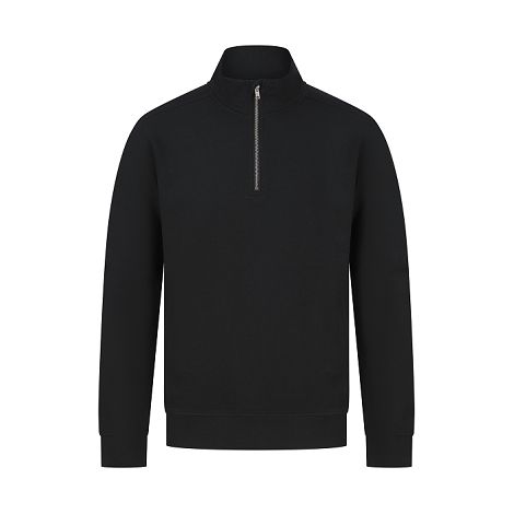  Sweat-shirt col zippé unisexe