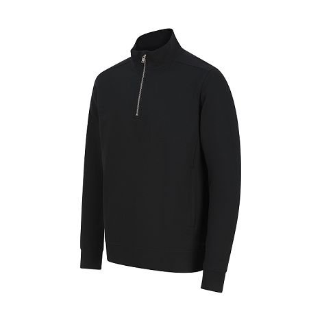  Sweat-shirt col zippé unisexe