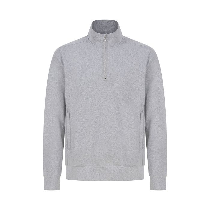  Sweat-shirt col zippé unisexe